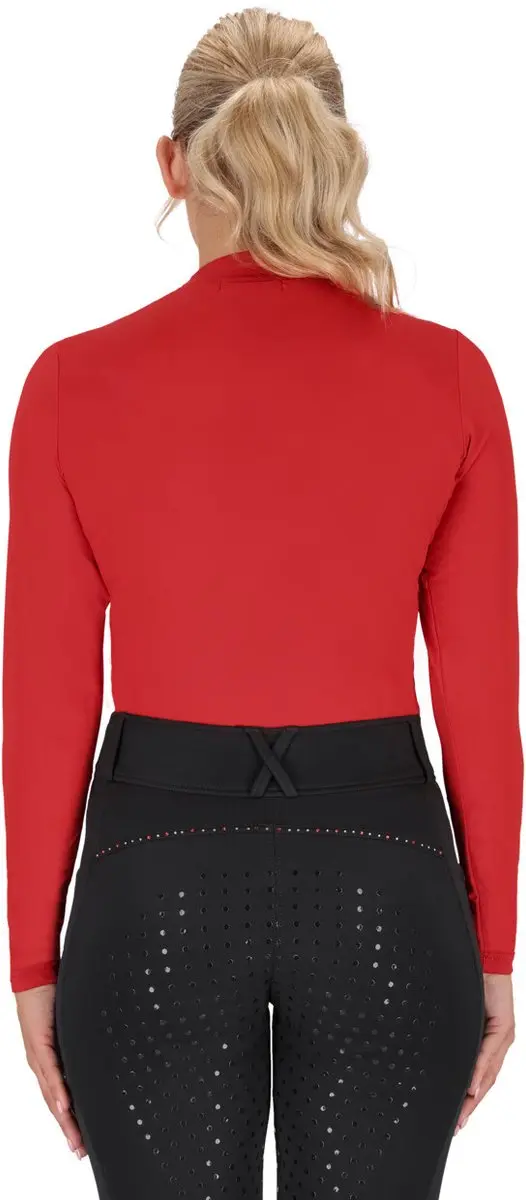 QHP Oakleigh Sportshirt Lange Mouwen - Rood - afbeelding 3 van 6