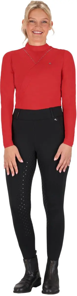 QHP Oakleigh Sportshirt Lange Mouwen - Rood - afbeelding 4 van 6