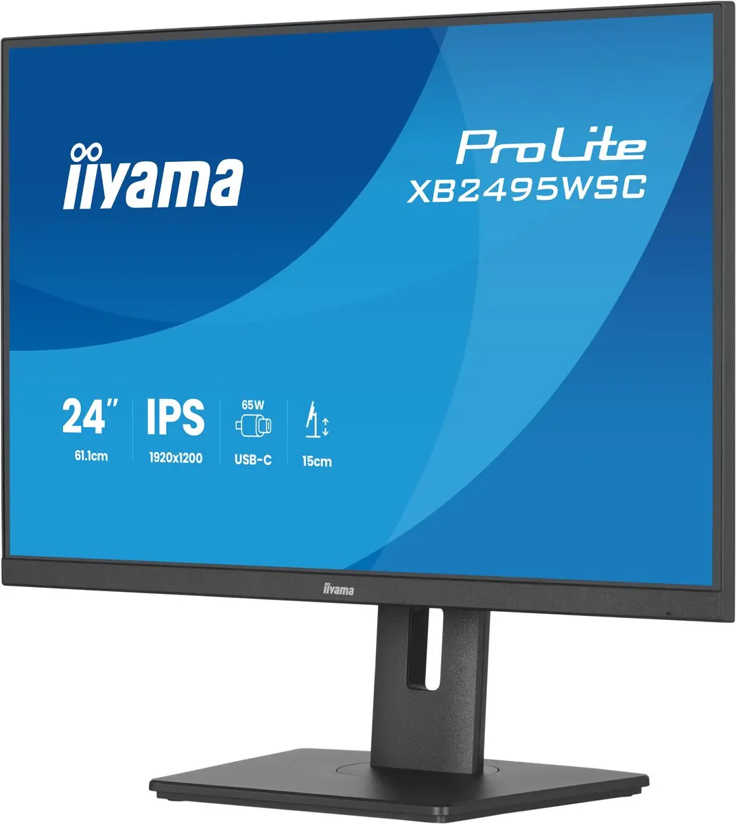 iiyama ProLite XB2495WSC-B1 Monitor 24" WUXGA IPS - USB-C 65W