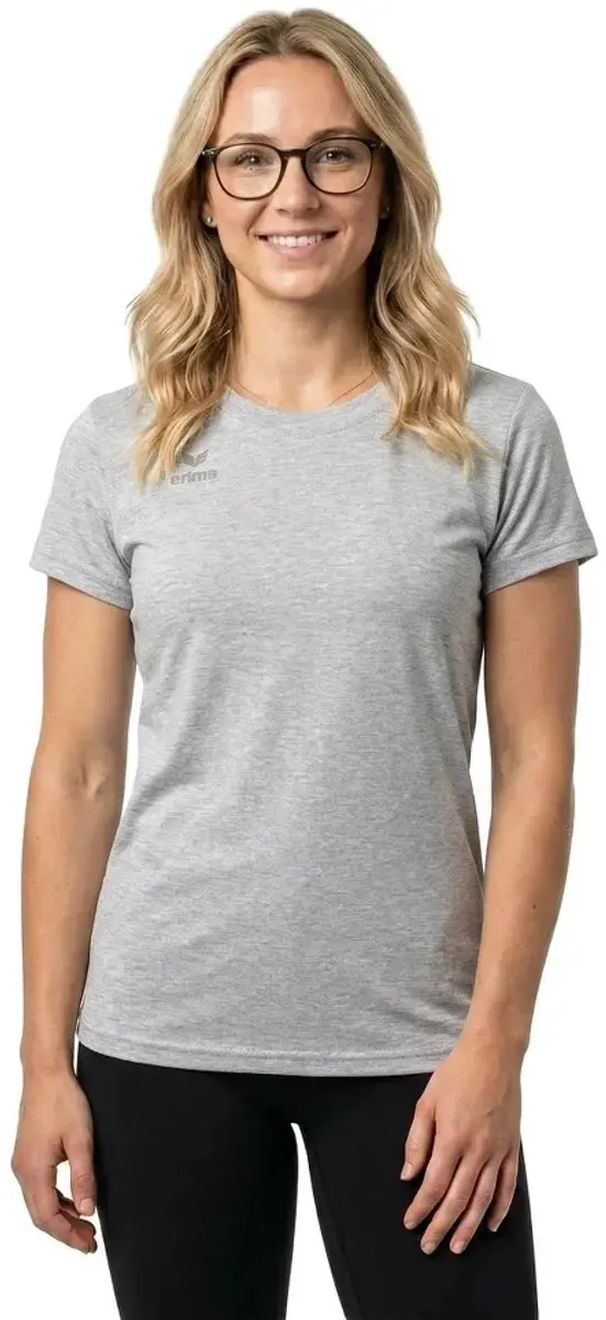 Erima Style T-Shirt Dames - Lichtgrijs - Maat 48