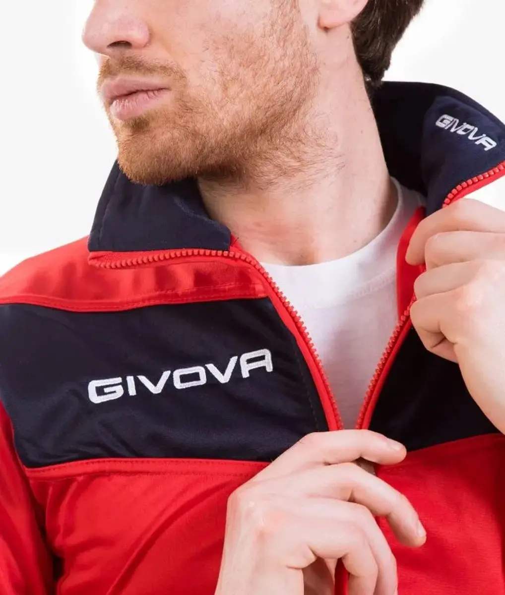 Givova Visa Trainingspak - Rood/Blauw - 8-10 jaar