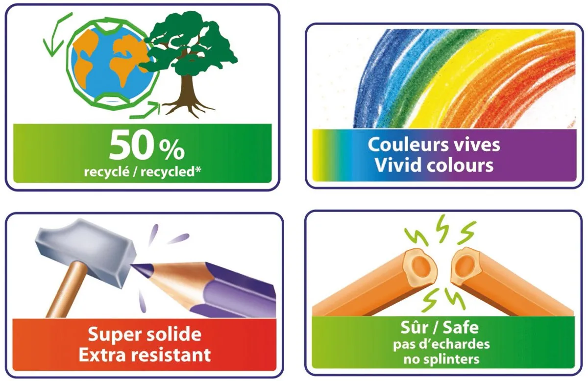 Bic Kids ECOlution Kleurpotloden 60 Stuks - Multicolor