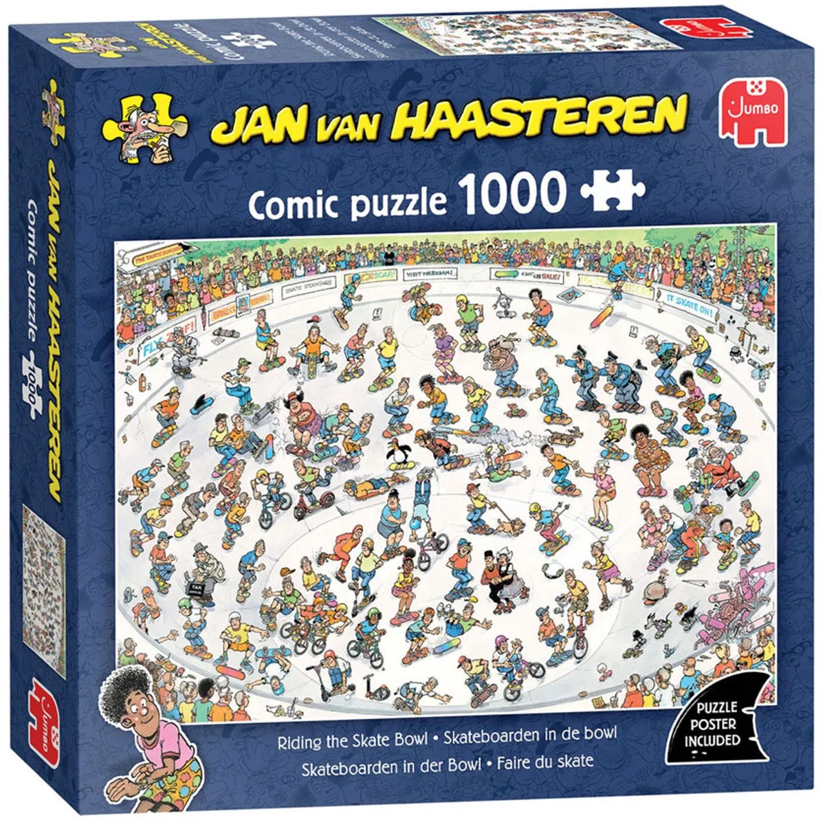 Jumbo Jan van Haasteren Skateboarden in de bowl Puzzel 1000 Stuks
