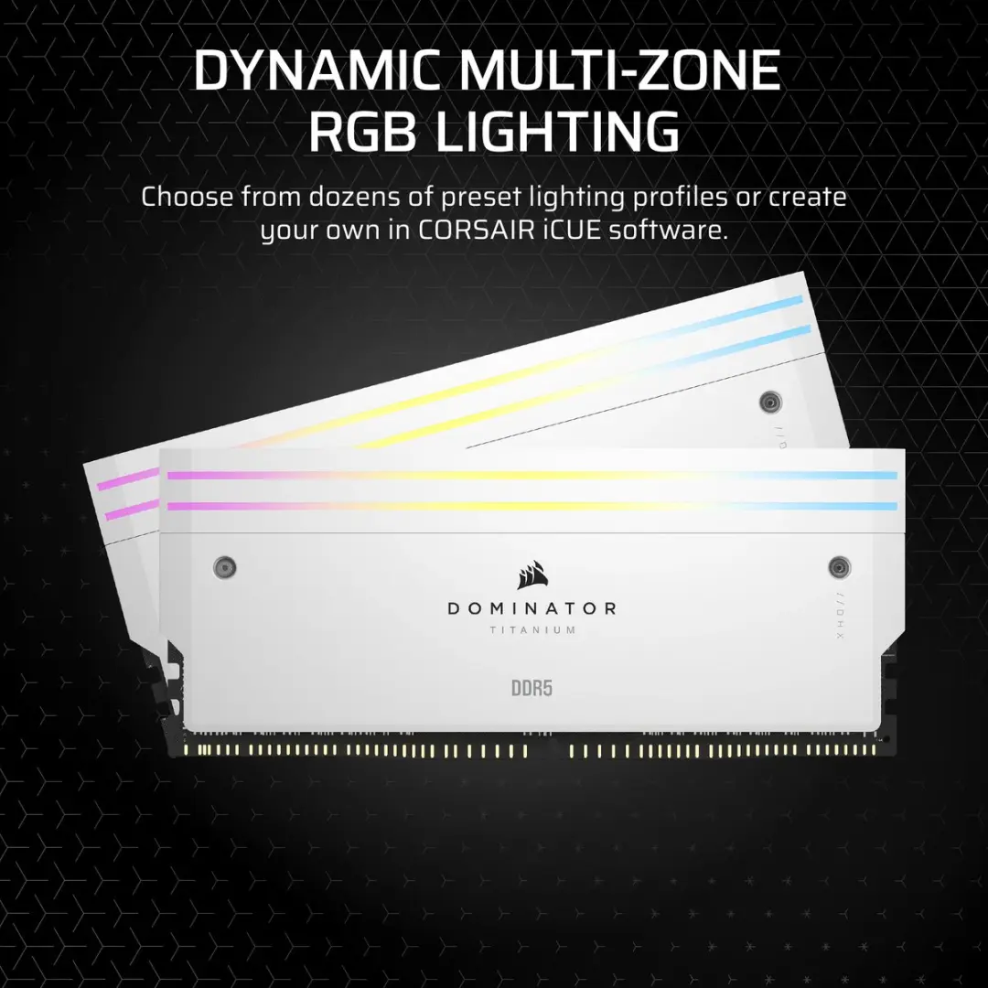 Corsair Dominator Titanium DDR5 Lighting Enhancement Kit - Wit - afbeelding 4 van 6