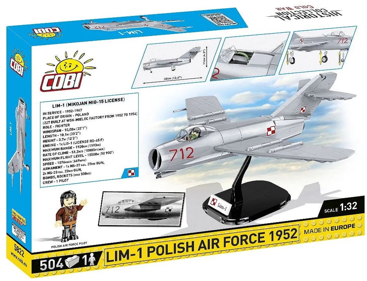Cobi 5822 Polish Air Force 1952 - 504 Stuks - 1:32