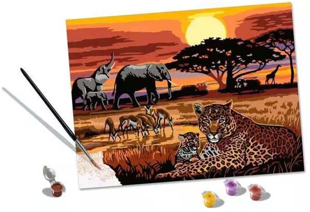 Ravensburger CreArt Savannah Landscapes Schilderen op Nummer - Multicolor
