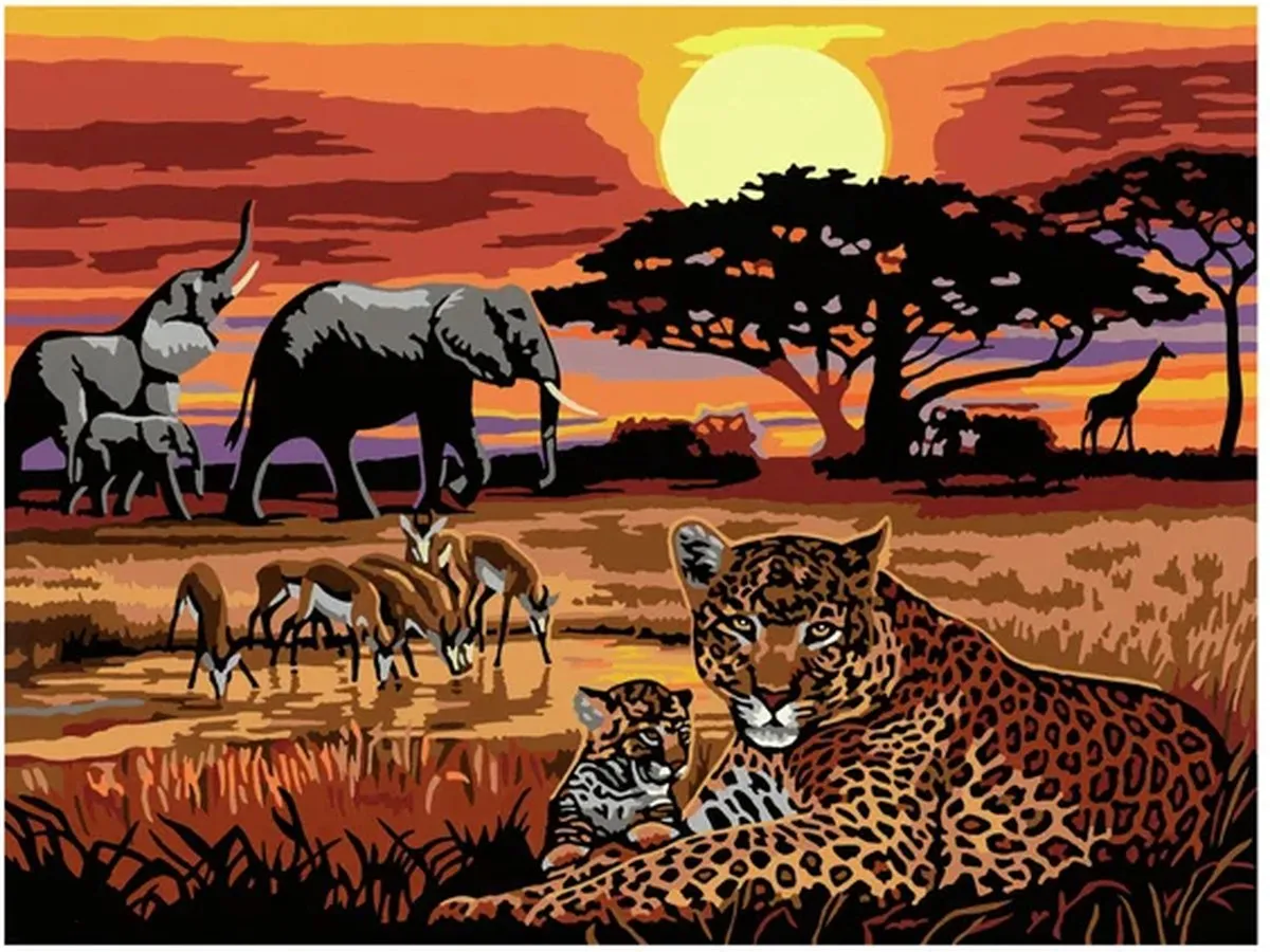 Ravensburger CreArt Savannah Landscapes Schilderen op Nummer - Multicolor