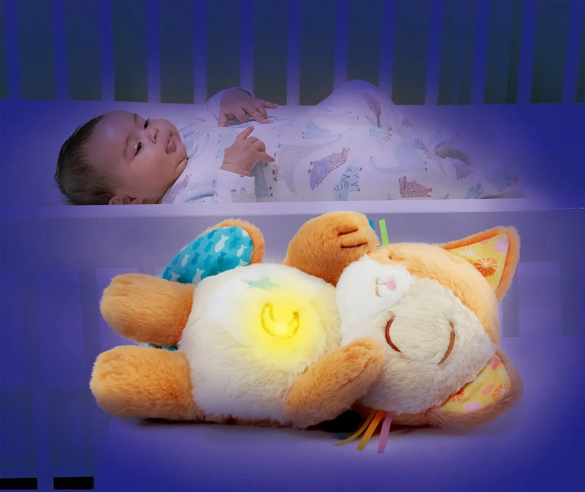 VTech Slaap Zacht Knuffelkat - Multicolor