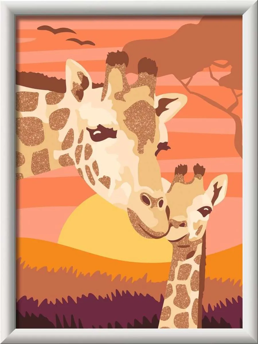 Ravensburger CreArt Giraffen Schilderen op Nummer - Compleet