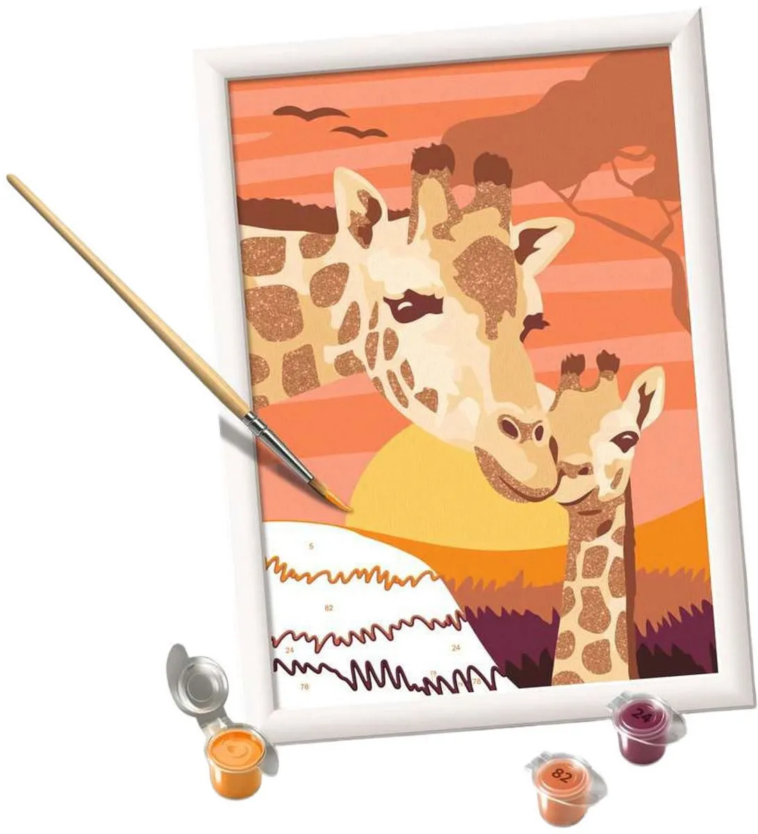 Ravensburger CreArt Giraffen Schilderen op Nummer - Compleet - afbeelding 6 van 6
