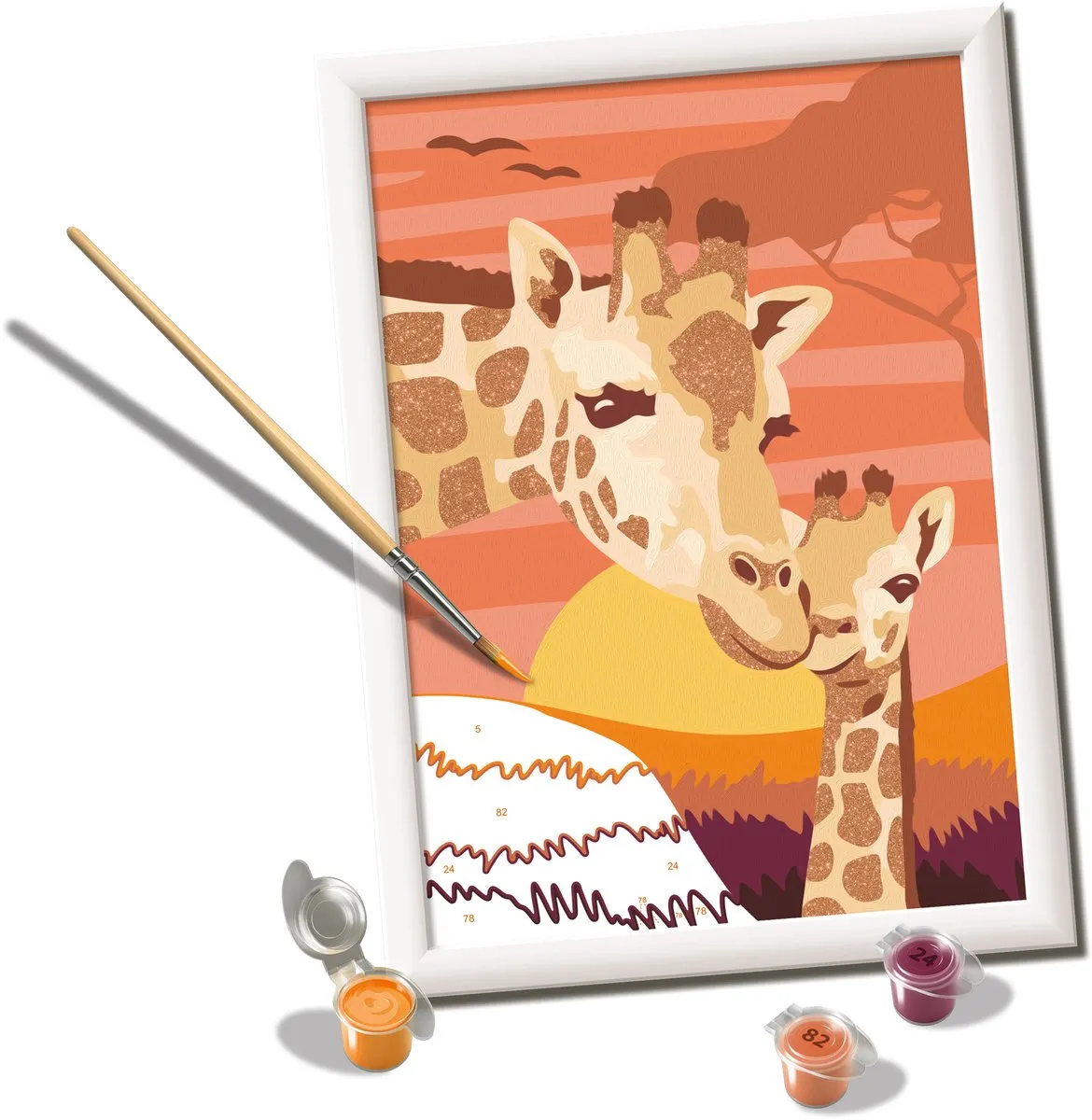 Ravensburger CreArt Giraffen Schilderen op Nummer - Compleet