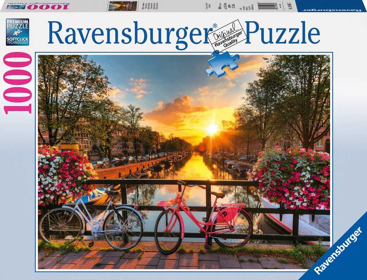 Ravensburger Fietsen in Amsterdam Legpuzzel 1000 Stuks - Multicolor