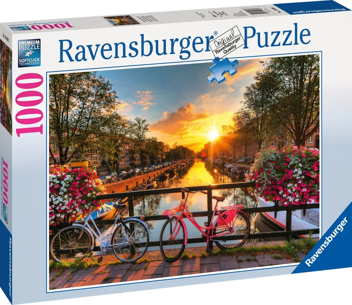 Ravensburger Fietsen in Amsterdam Legpuzzel 1000 Stuks - Multicolor