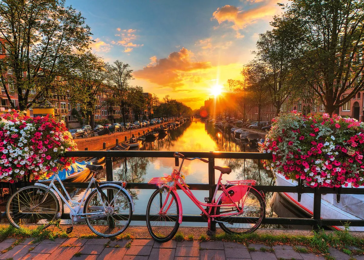 Ravensburger Fietsen in Amsterdam Legpuzzel 1000 Stuks - Multicolor