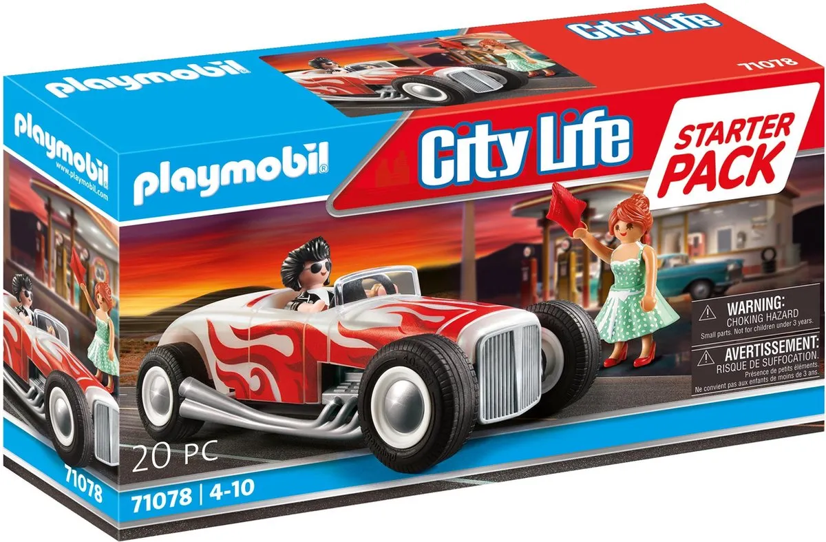Playmobil Starterpack Hot Rod 71078 - Multicolor