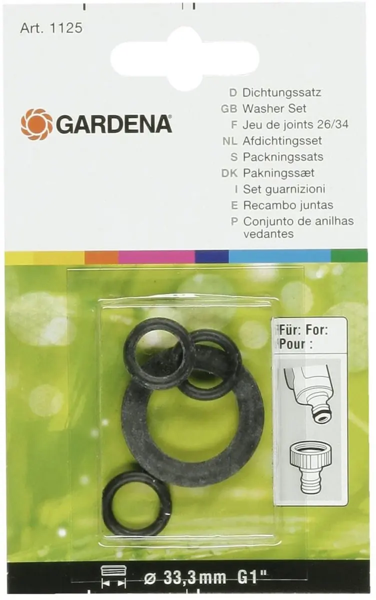 Gardena Ringenset Rubber 1"
