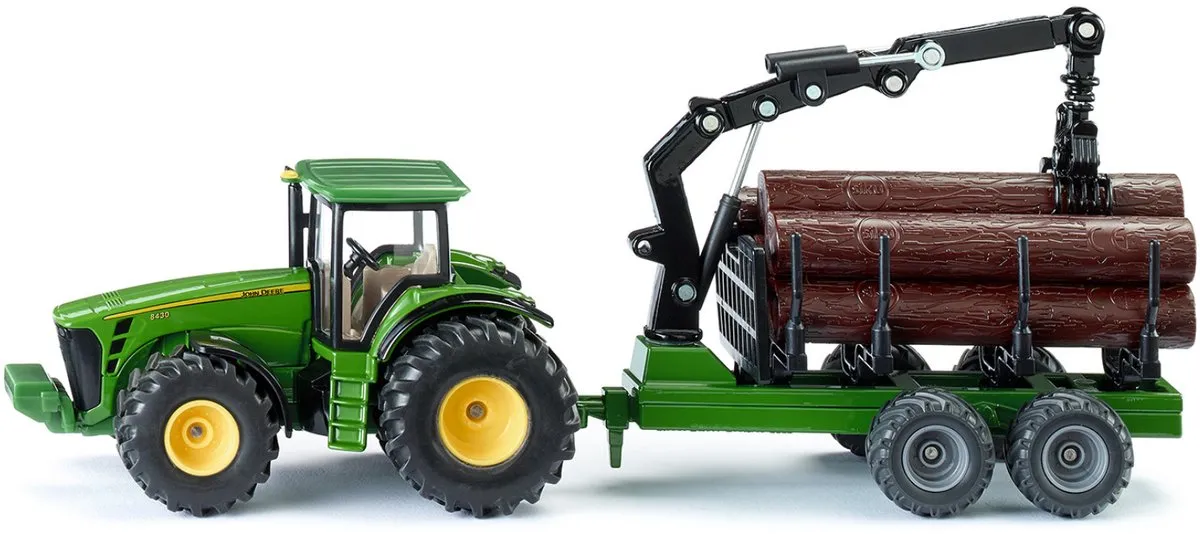 SIKU 1954 John Deere Tractor met Bosaanhanger 1:50