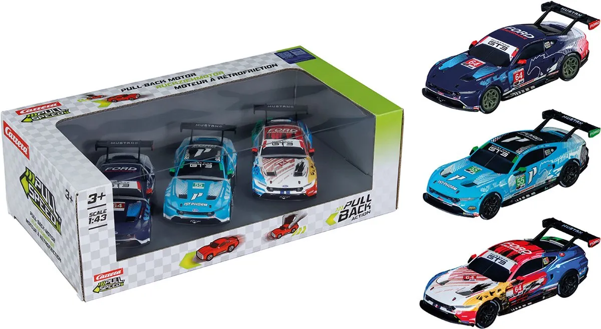 Carrera Ford Mustang GT3 Pull-Back Auto 1:43