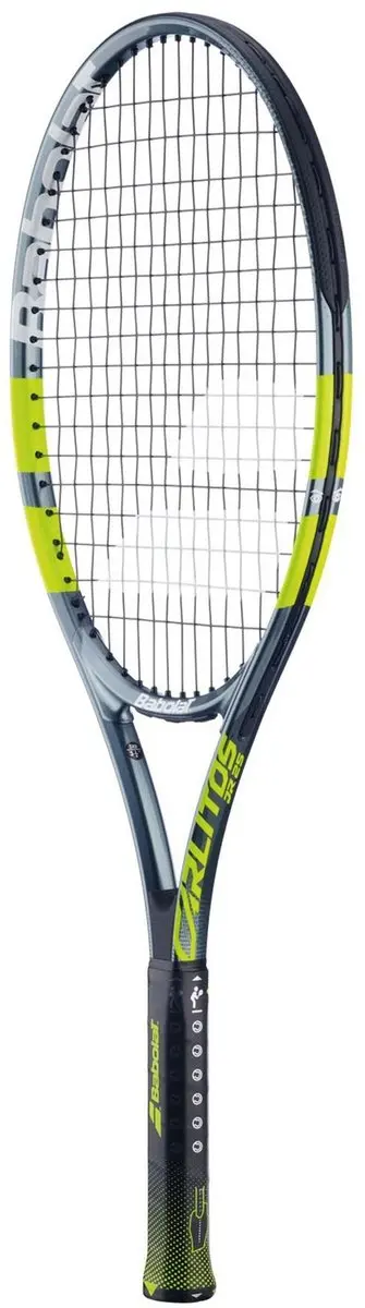 Babolat Carlitos Junior 25" Tennisracket - Grijs/Geel - afbeelding 3 van 6