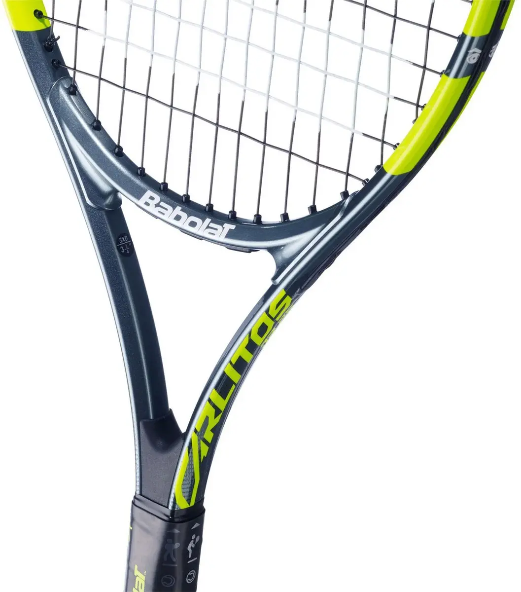 Babolat Carlitos Junior 25" Tennisracket - Grijs/Geel - afbeelding 6 van 6