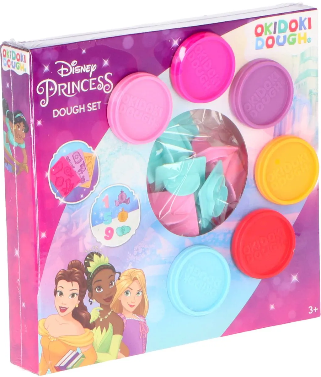 Disney Princess Okidoki Dough Cijfers Klei Set - 6 Stuks