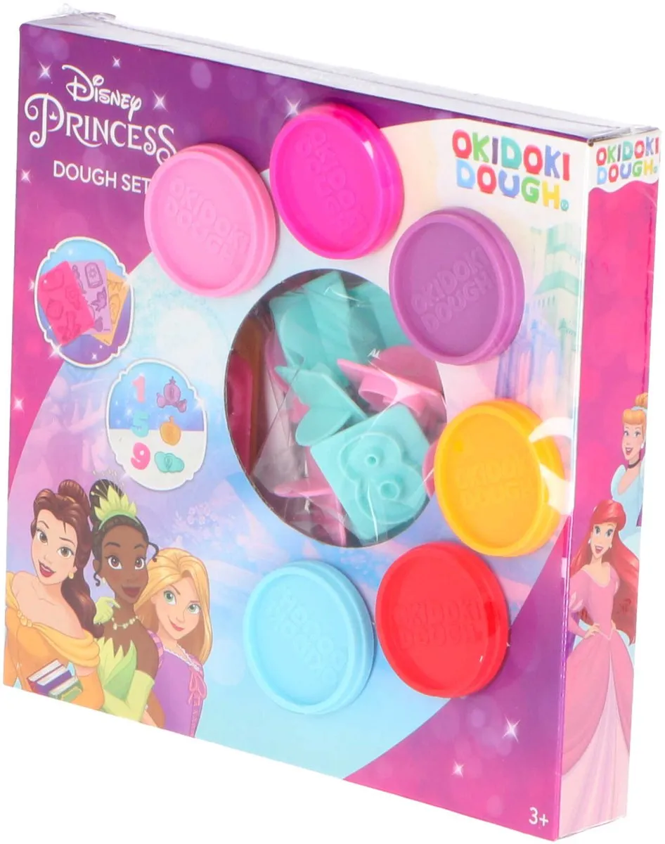 Disney Princess Okidoki Dough Cijfers Klei Set - 6 Stuks