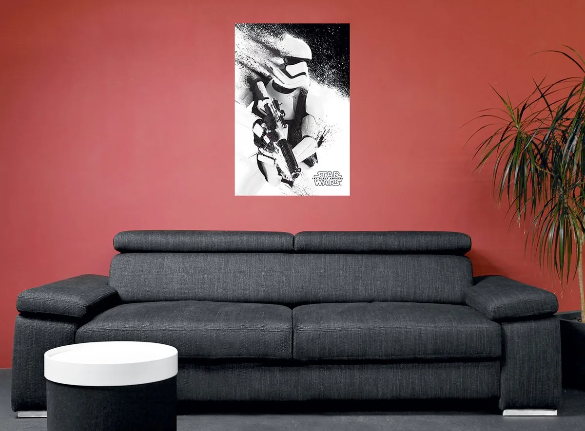 Star Wars Episode VII Stormtrooper Poster - Zwart/Wit