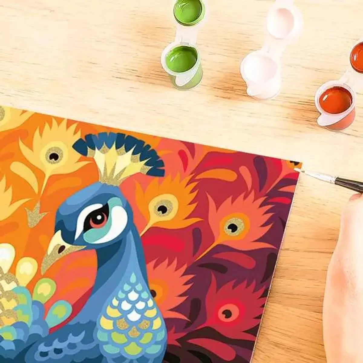 Ravensburger CreArt Proud Peacock Schilderen op Nummer - Meerkleurig