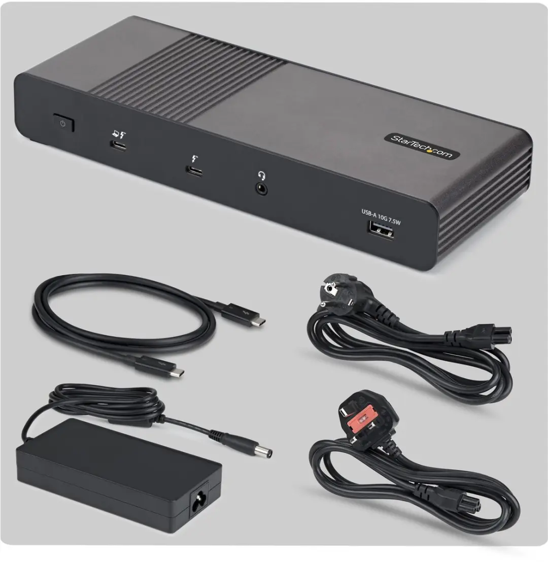 Startech 206UE-TB5USB4DOCK Thunderbolt 5 Dock - Zwart/Grijs - afbeelding 3 van 5