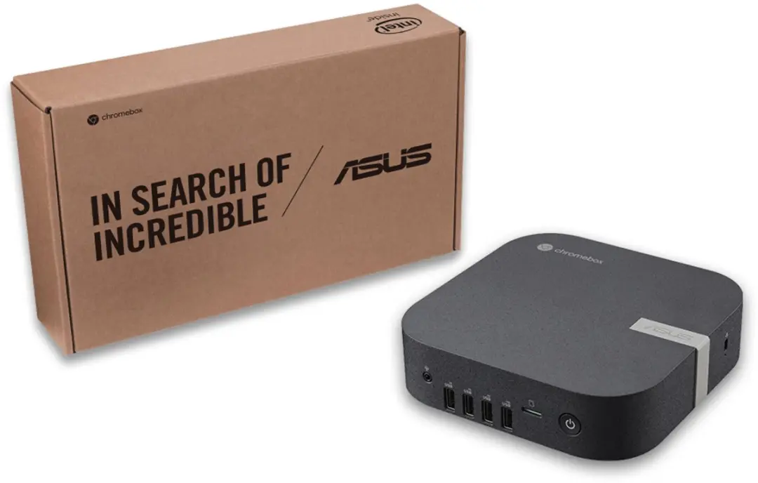 ASUS Chromebox CHROMEBOX6-S7009UN Mini PC - Intel Core 7 150U 8GB SSD ChromeOS - Zwart - afbeelding 2 van 6