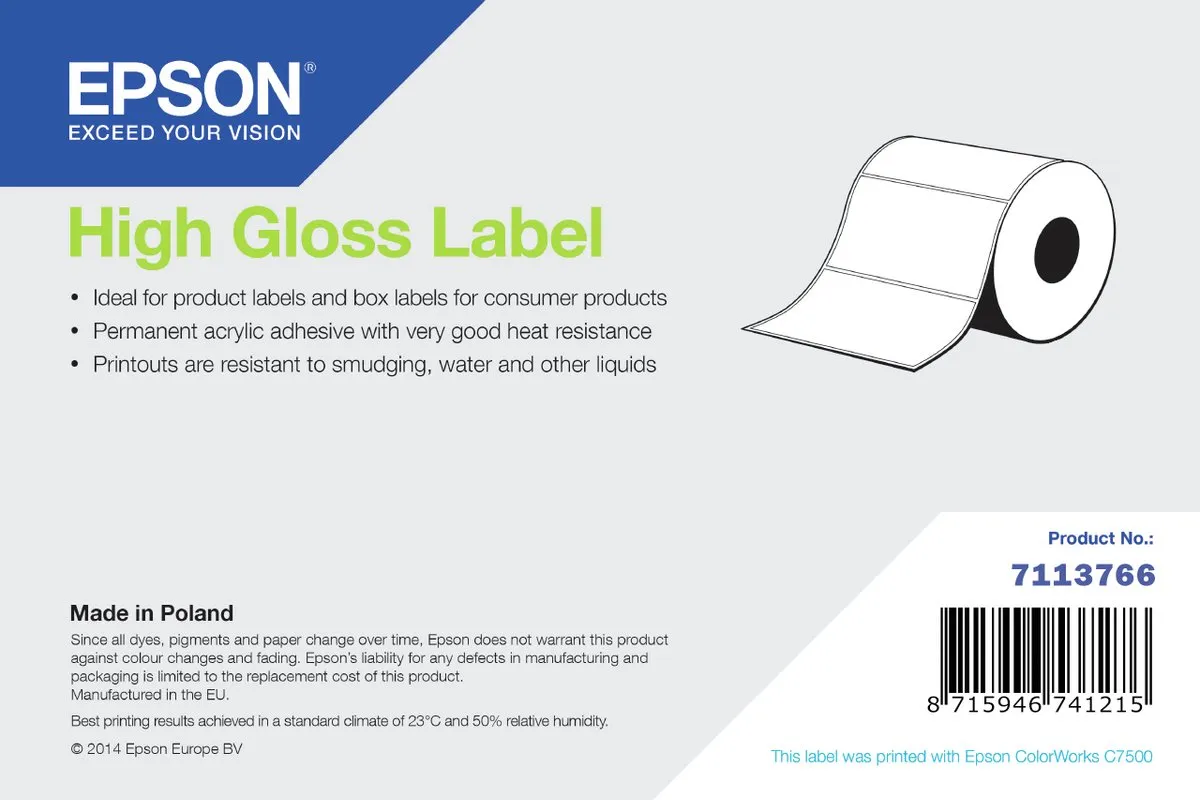 Epson High Gloss Label Rol 102mm x 60m