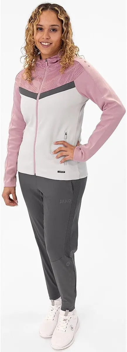 Jako Iconic Jas Dames - Maat 40 - Zachtgrijs/Rose