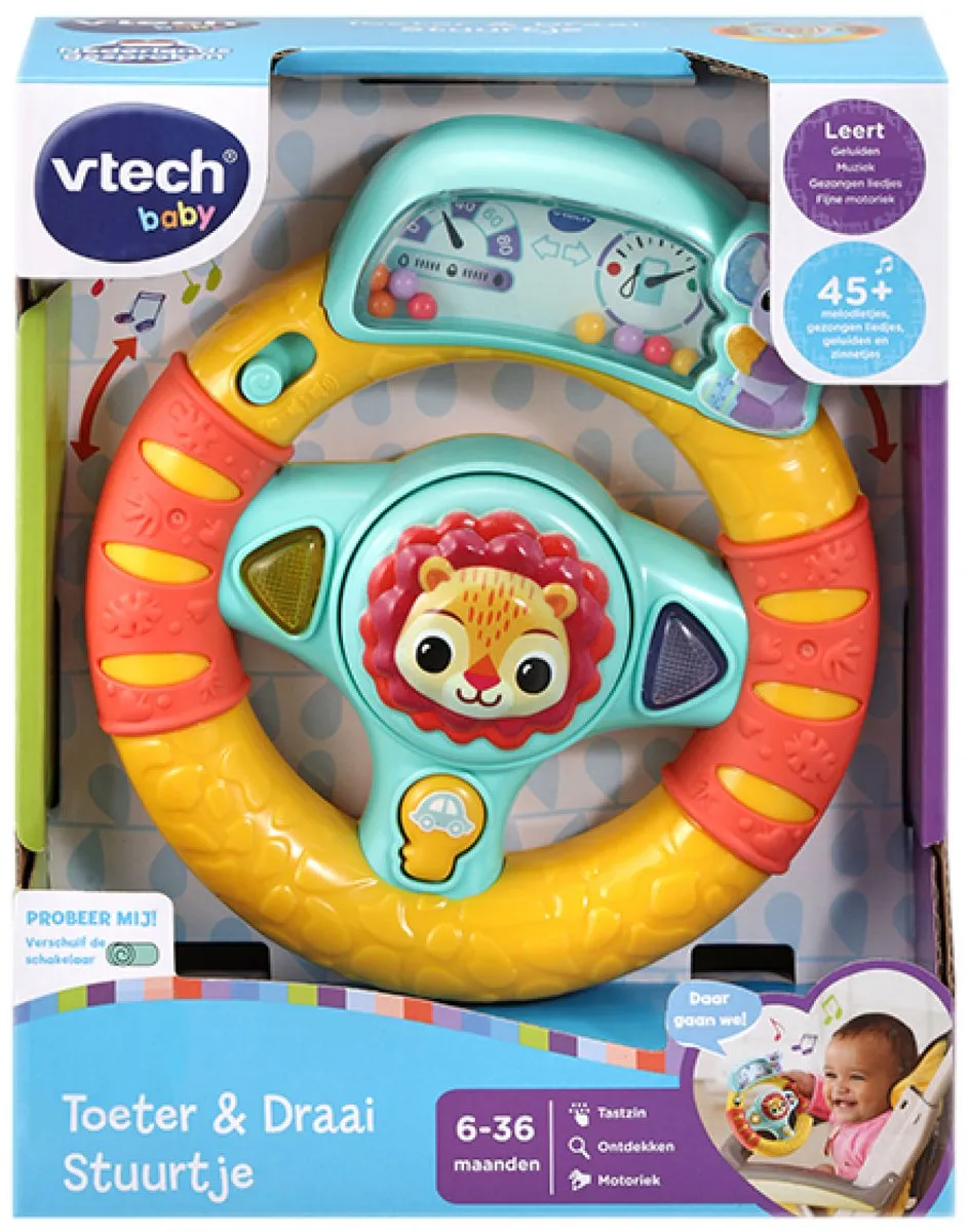 VTech Dierenvriendjes Toeter & Draai Stuurtje - Multikleuren