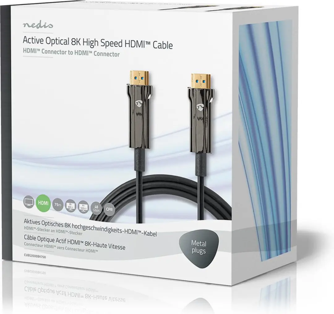 Nedis CVBG3500BK750 HDMI-Kabel 8K 48Gbps 75m - Zwart