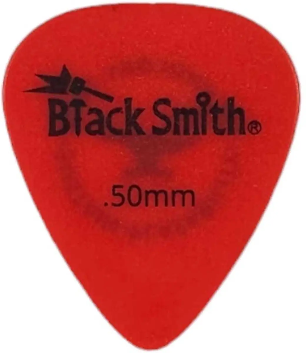 Blacksmith SDP005RD-L Plectrums 0.50mm - 12 Stuks - Rood - afbeelding 3 van 3