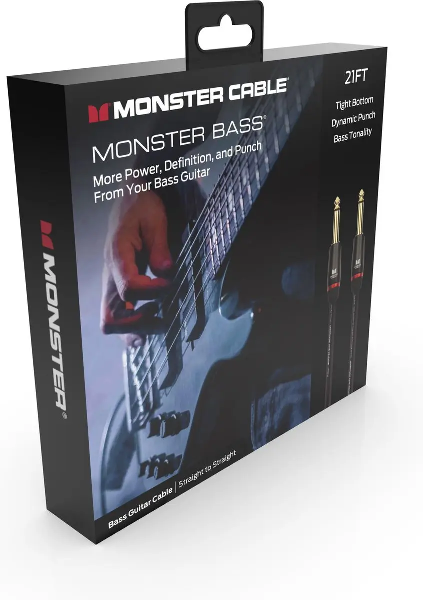 Monster Cable Bass Basgitaarkabel 6.4m - Zwart - afbeelding 6 van 6