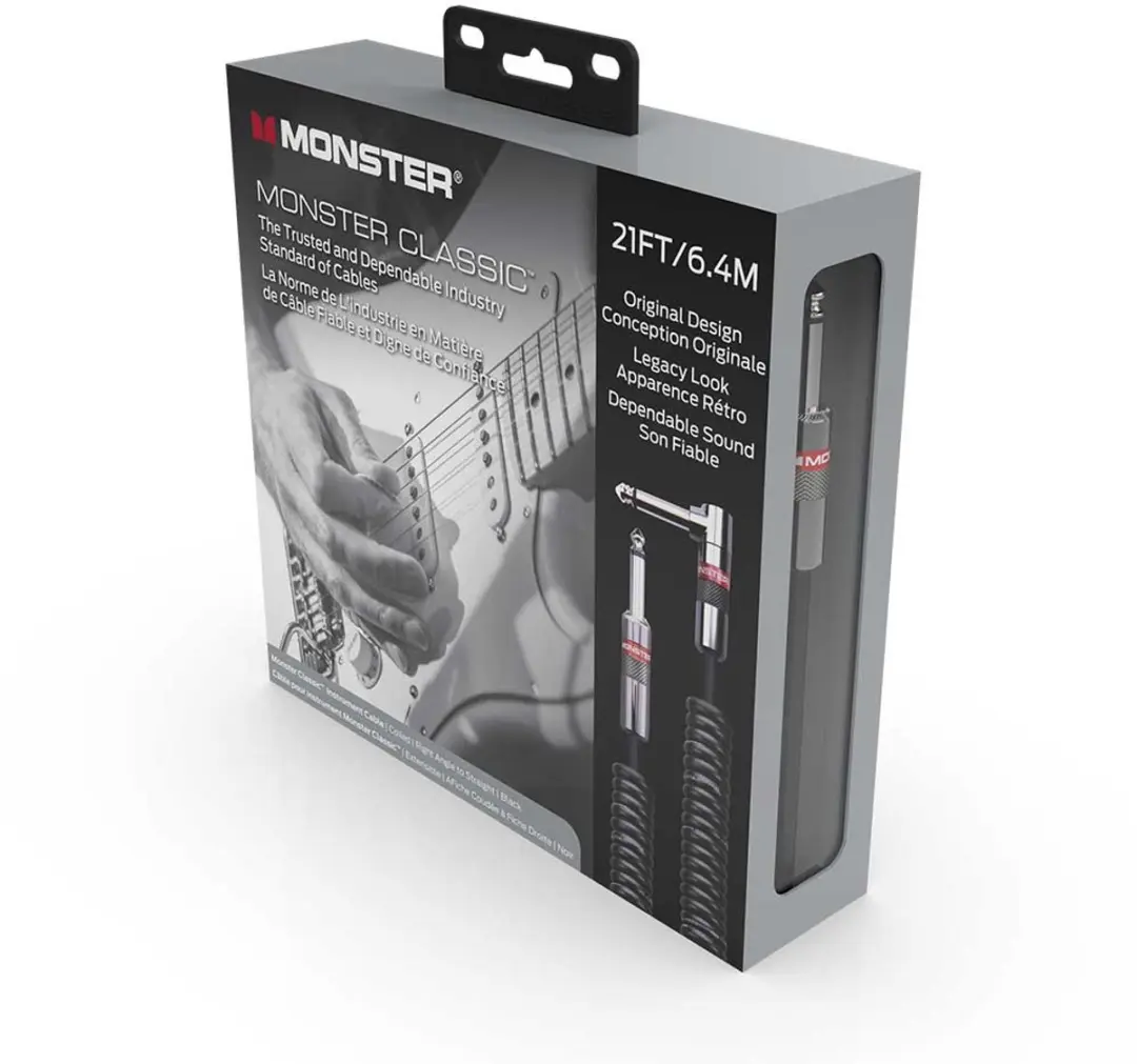 Monster Cable Classic Coiled Gitaarkabel 6.4m - Zwart - afbeelding 4 van 6