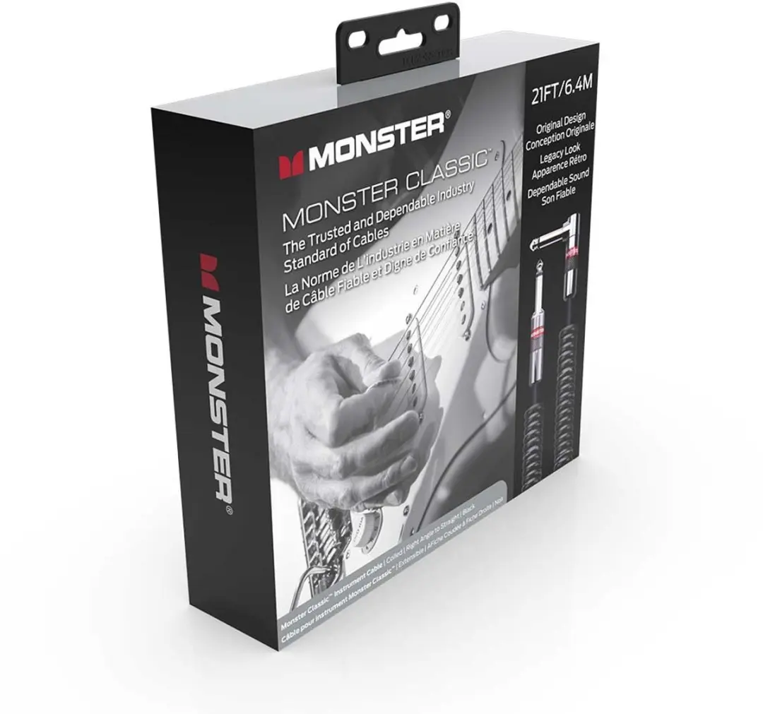 Monster Cable Classic Coiled Gitaarkabel 6.4m - Zwart - afbeelding 3 van 6