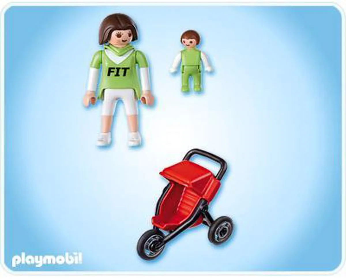 Playmobil Moeder met Buggy 4697 - Rood