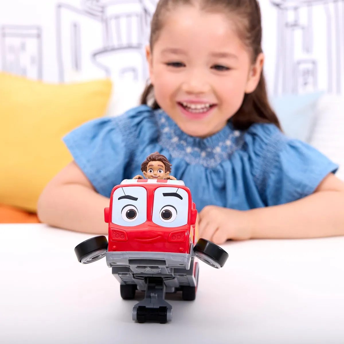Disney Junior Firebuds Race And Wheelie Blauw