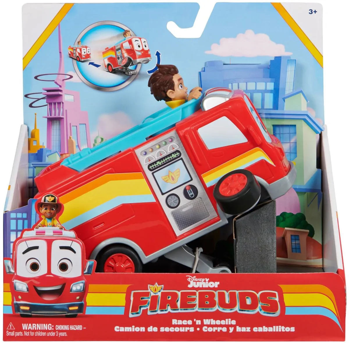 Disney Junior Firebuds Race And Wheelie Blauw