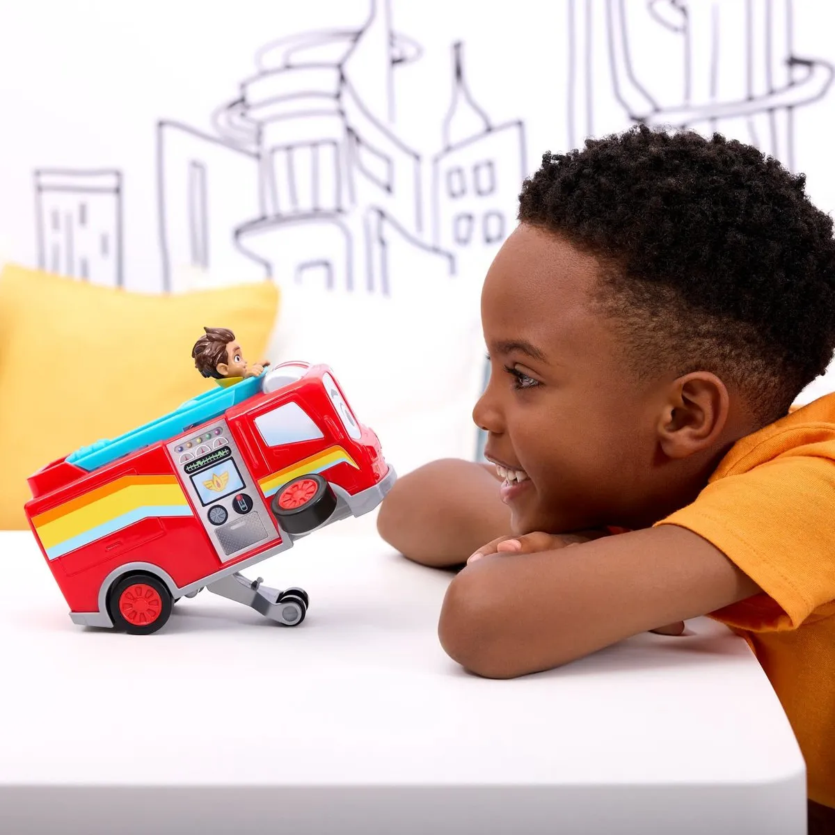 Disney Junior Firebuds Race And Wheelie Blauw - afbeelding 6 van 6