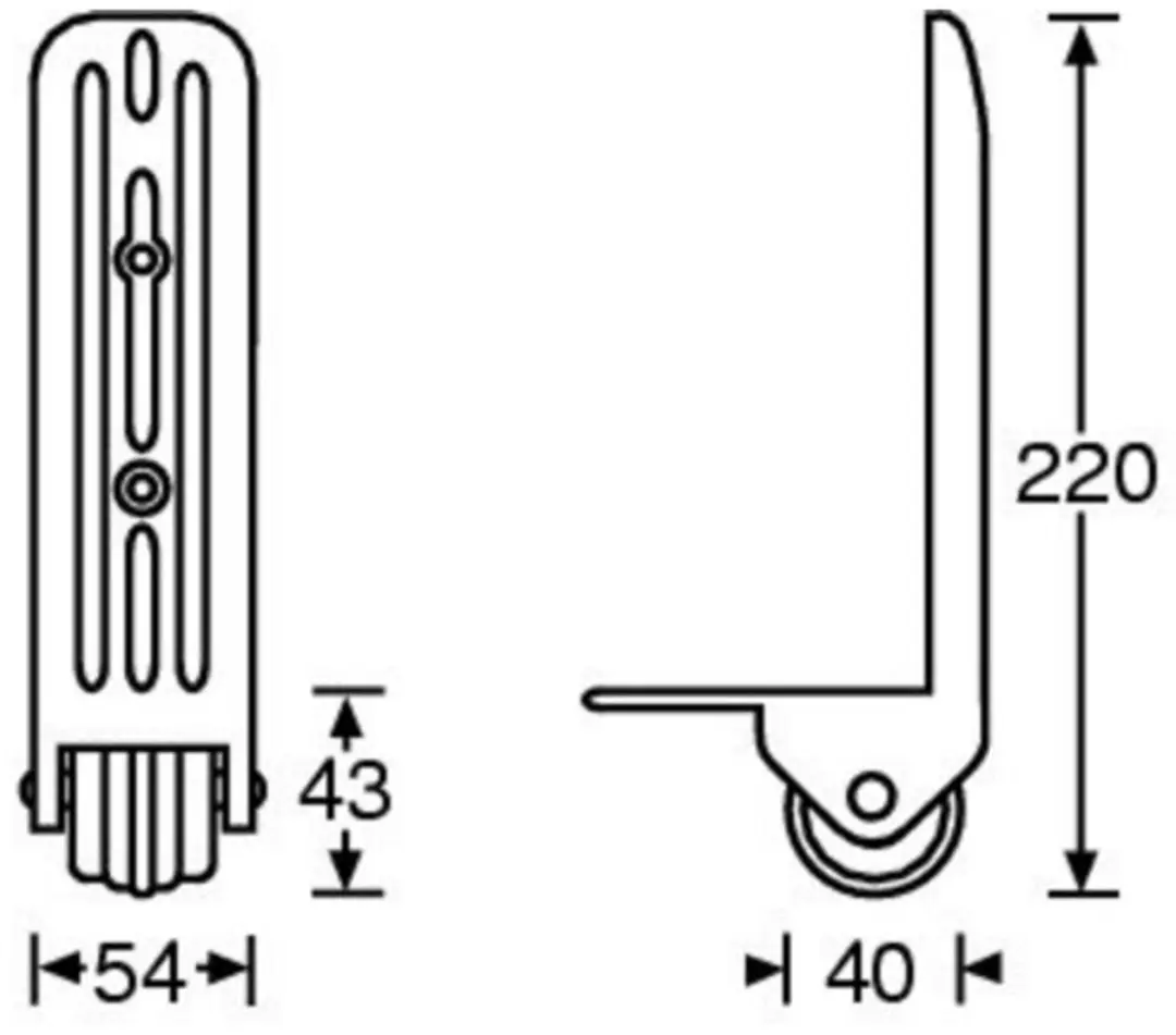 Adam Hall PAH0011965-000 Kantenopbouwrol 40mm - afbeelding 2 van 2
