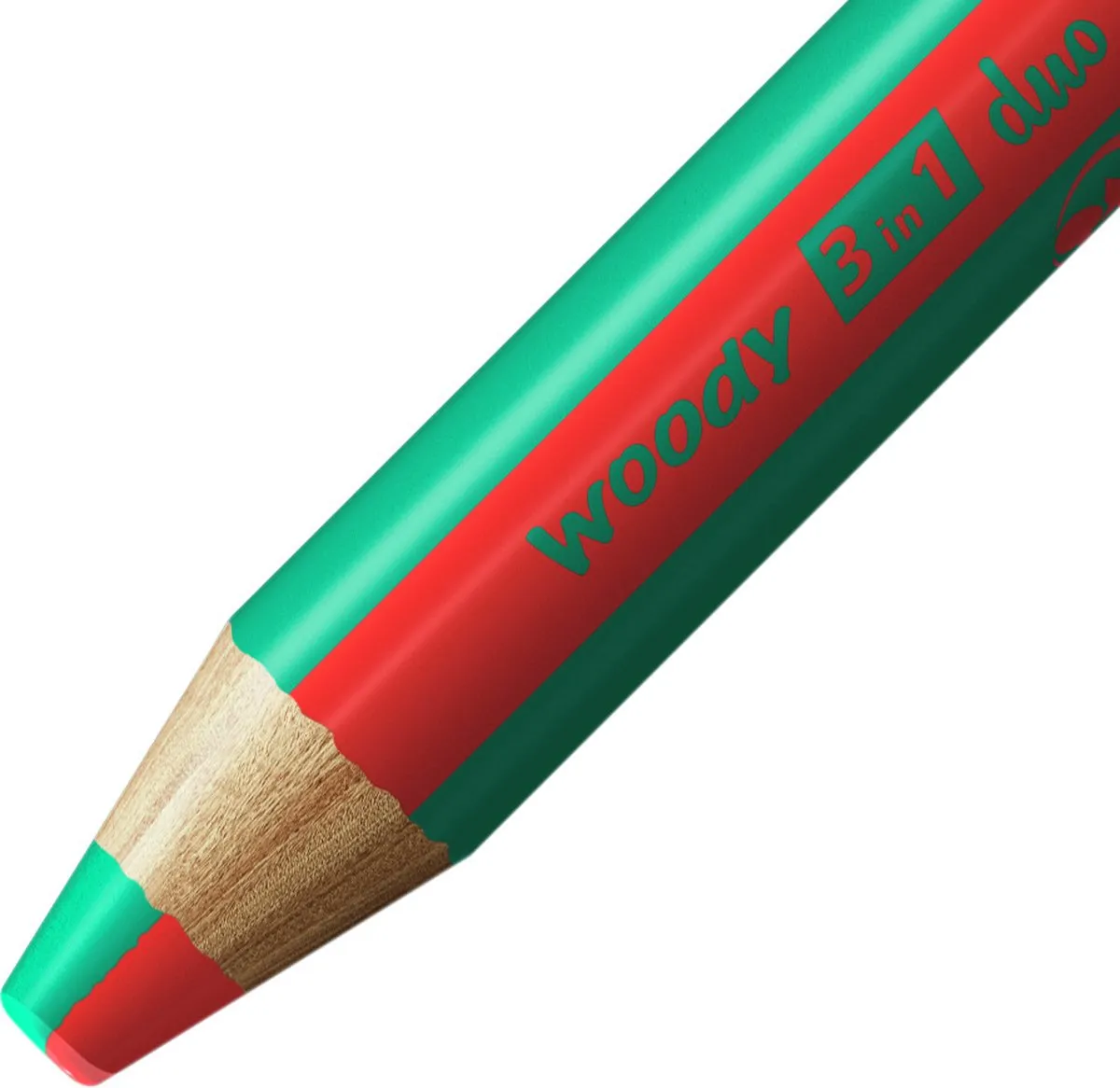 STABILO Woody 3 in 1 Duo Kleurpotloden - 6 Stuks Multicolor