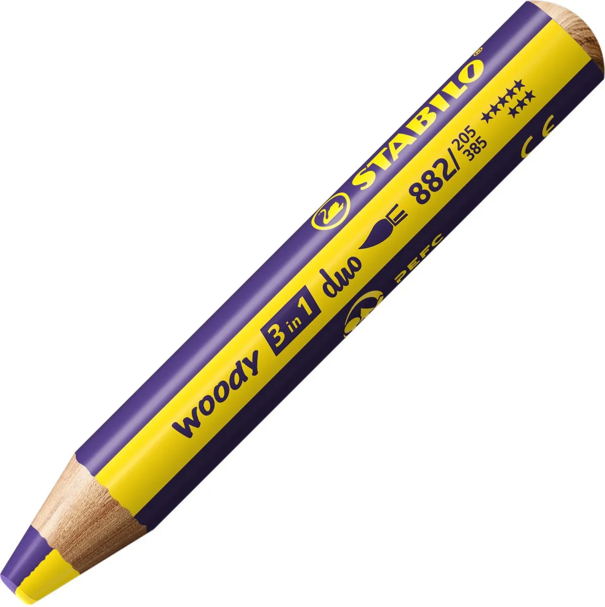STABILO Woody 3 in 1 Duo Kleurpotloden - 6 Stuks Multicolor
