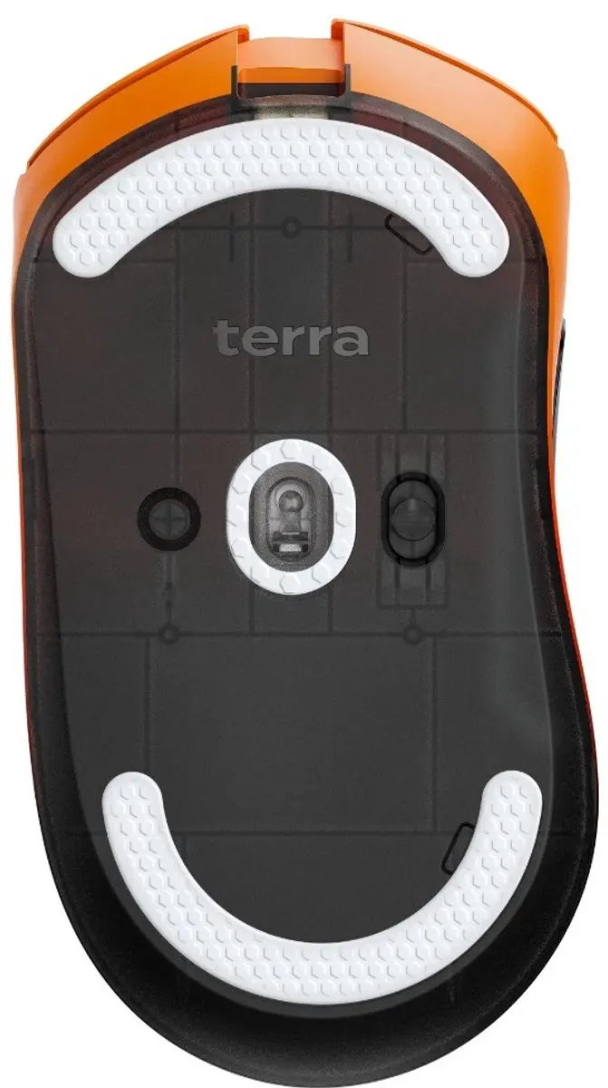 Teevolution Terra Pro Wireless Inferno Muis - 42.000 DPI - PAW 3950HS - Oranje - afbeelding 2 van 3
