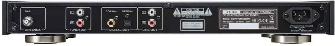 Teac CD-P750DAB CD Player/DAB - Zilver - afbeelding 2 van 2