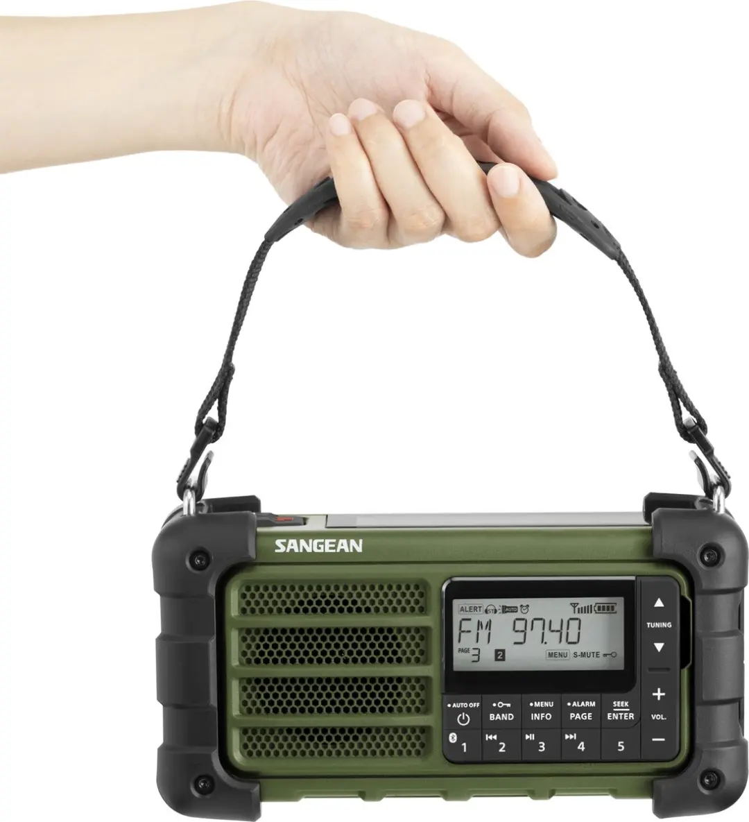 Sangean MMR-99 Noodradio - 1.5W - Forest Green - afbeelding 5 van 6