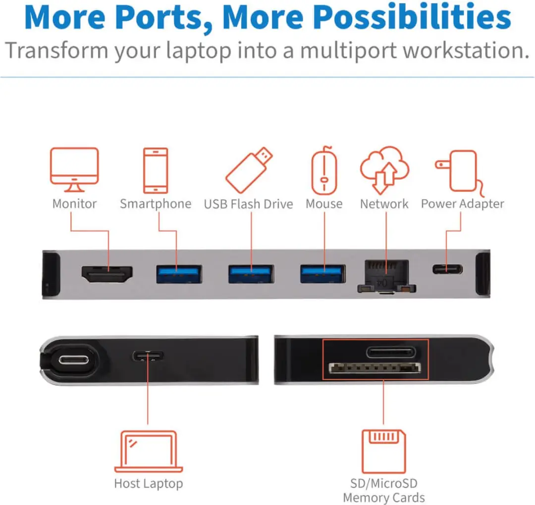 Tripp Lite U442-DOCK5D-GY Laptopdock - Grijs