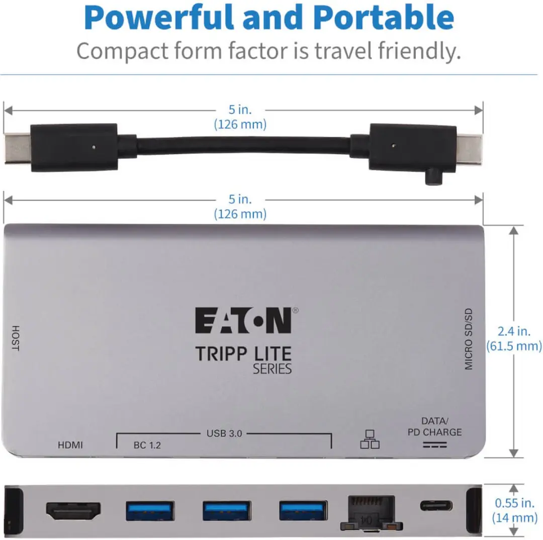 Tripp Lite U442-DOCK5D-GY Laptopdock - Grijs